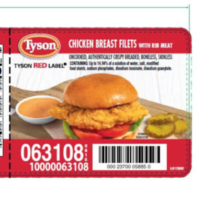 Tyson Chicken Breast Filet 10 lbs